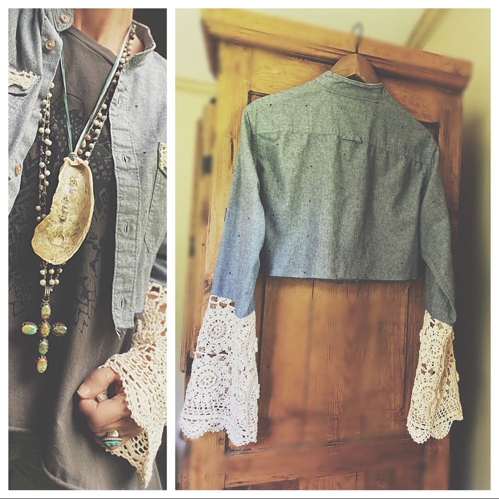 Jacket Macramé  Sleeve & wrap necklace HP🌵 - Picture 8 of 16